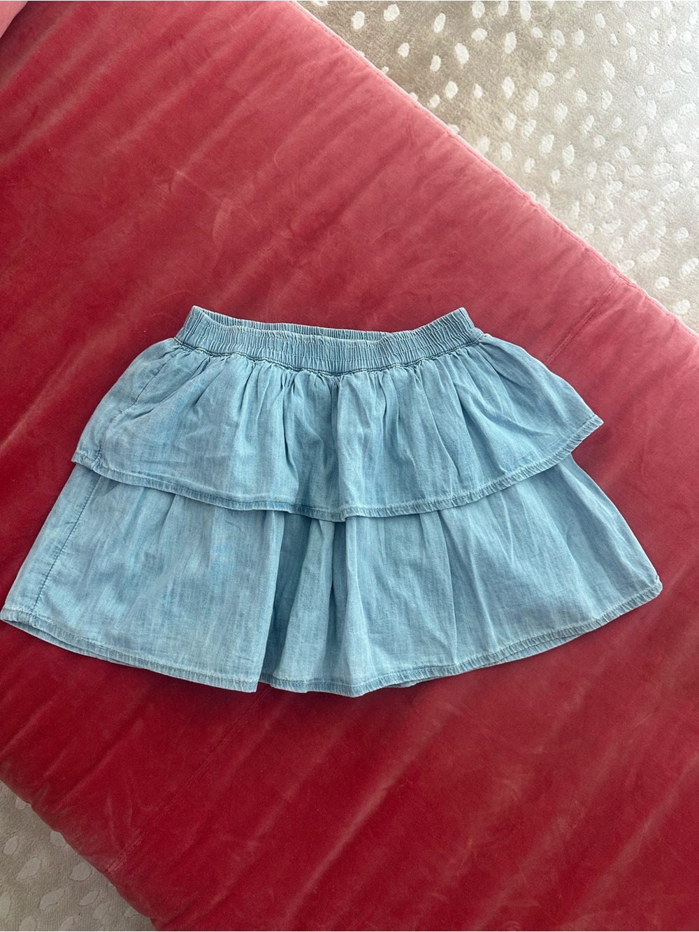Gap Kids Light Blue Denim Tiered Denim Skirt